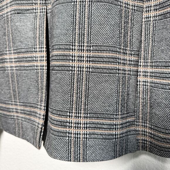 Anthropologie Avec Les Filles Longline Plaid Black Blazer Size PL - Picture 10 of 13